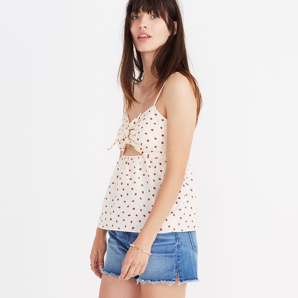 Madewell Tie-Front Keyhole Cami Top - Picture 3 of 7